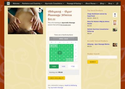 Ayurveda Mandala appointment booking page
