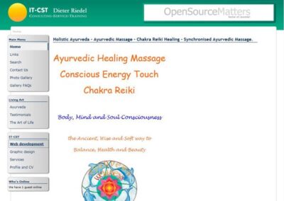 IT-CST 1.0 Home page and three state navigation menu;