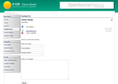 IT-CST 1.0 Contact Us page;