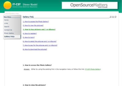 IT-CST 1.0 Gallery FAQ page;
