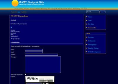 IT-CST 2.5 Contact Us page;