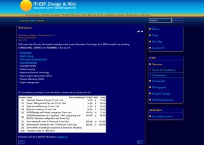 IT-CST 2.5 Services page;