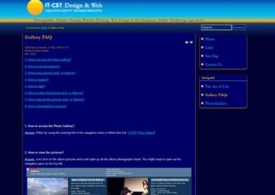 IT-CST 2.5 Gallery FAQ page;