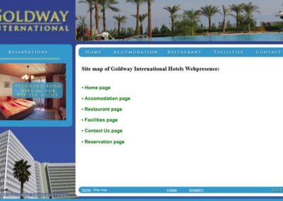Goldway International Site map page;