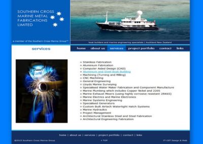 Southern Cross Marine Metal Fabrication website project