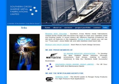 Southern Cross Marine Metal Fabrication website project