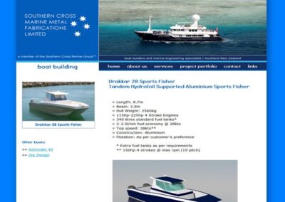 Southern Cross Marine Metal Fabrication website project