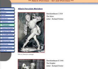 Allach Porcelain Mourisken figurines page;