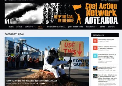 Web Design & Development 11 Coal Action Network Aotearoa