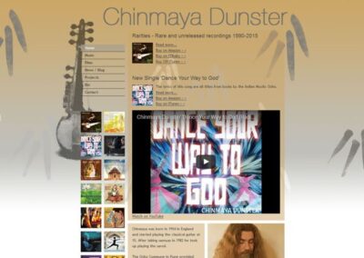 Web Design & Development 12 Chinmaya Dunster – Musician and Producer