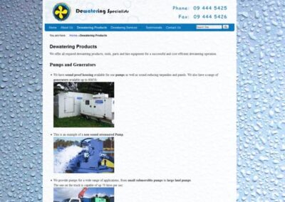 Dewatering Specialists Dewatering products listing page;