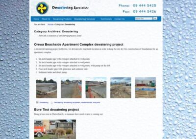 Dewatering Specialists Dewatering category page;